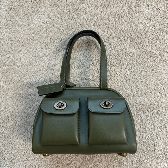 Coach Handbags - Coach Twin Turnlock 20 Bag - Olive